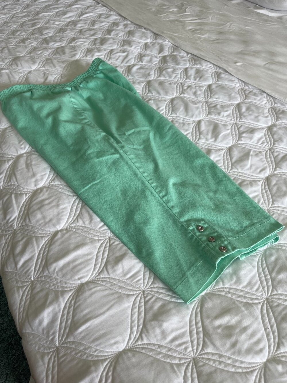 Just My Size Light Green Crop Pants Size 1X